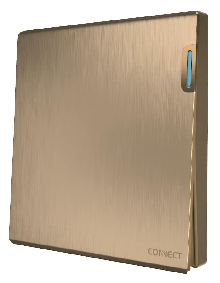 1 Gang 3 Way Switch-Premium Gold-Connect