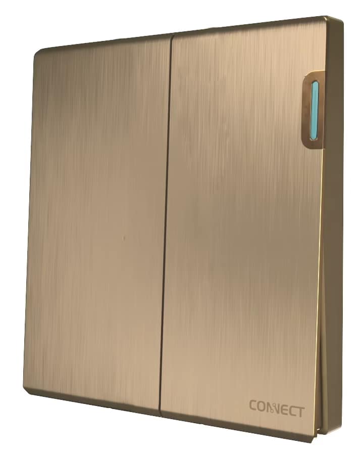 2 Gang 2 Way Switch-Premium Gold-Connect