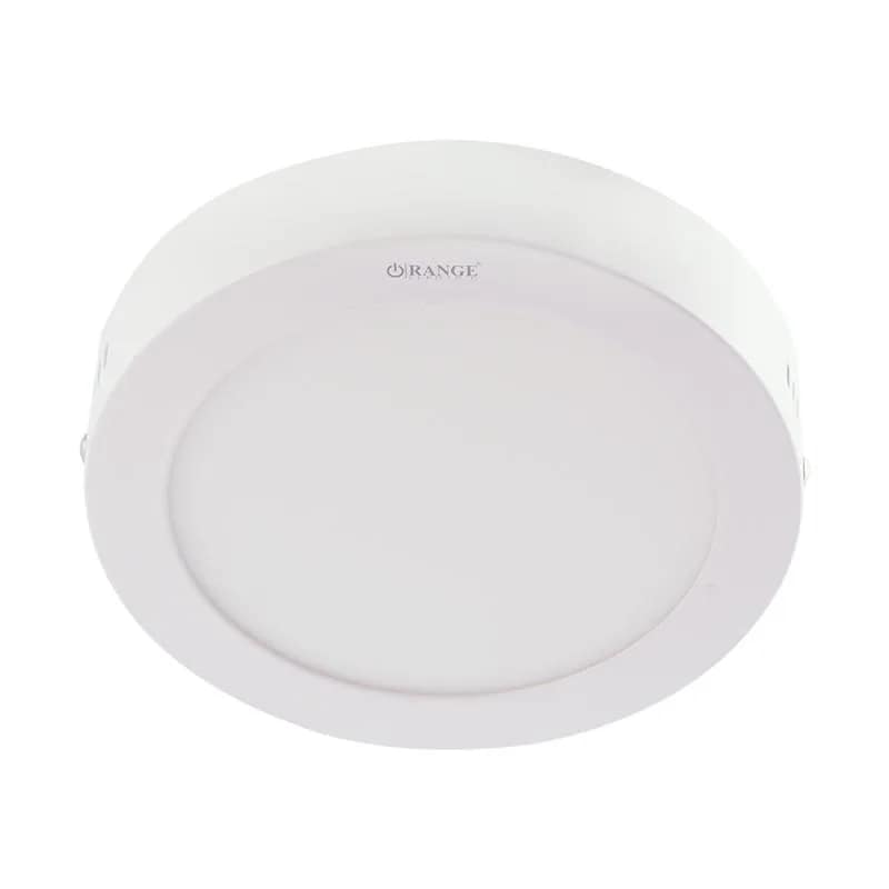 LED Panel Light 12W Daylight (6500K) Surface Circular-Orange Aluminum Frame