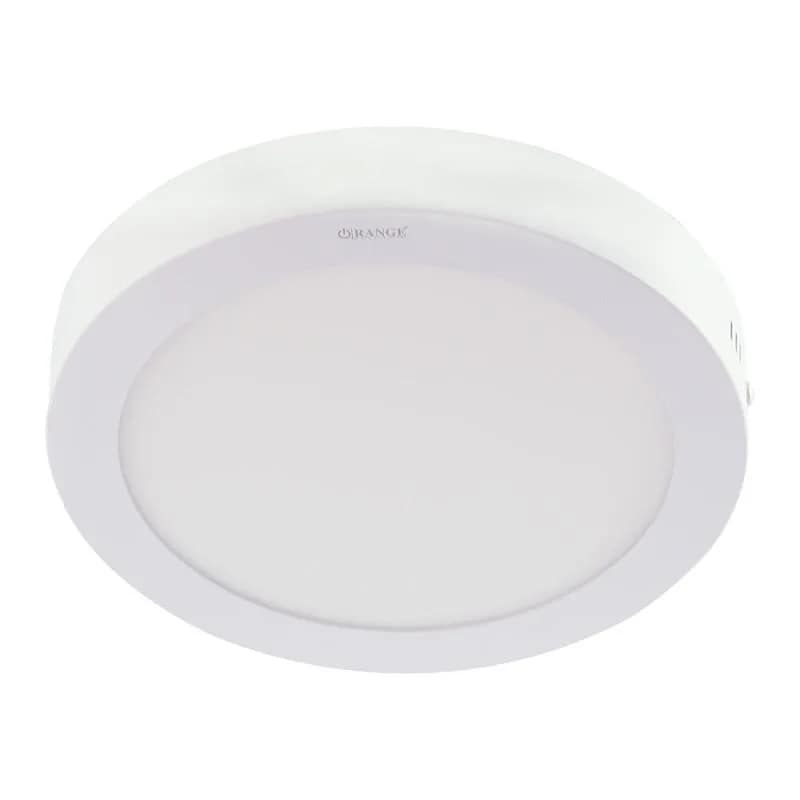 LED Panel Light 18W Warm White (3000K) Surface Circular-Orange Aluminum Frame