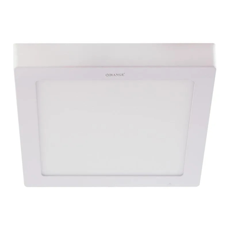 Home LED Panel Light 18W Daylight (6500K) Surface Square-Orange Aluminum Frame