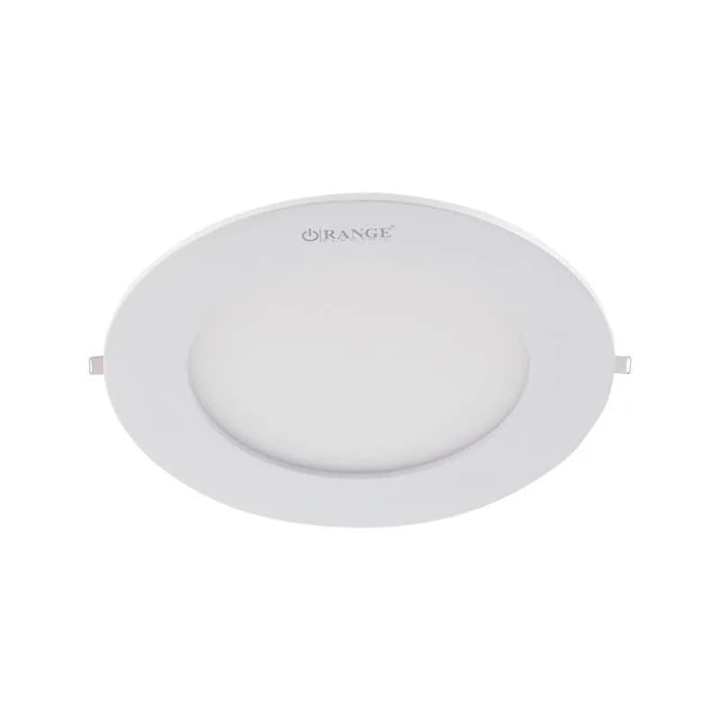 LED Panel Light 6W Warm White (3000K) Recessed Circular-Orange Aluminum Frame
