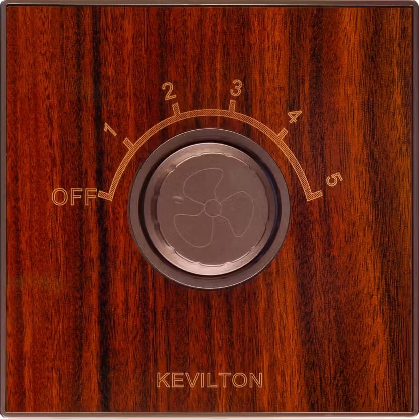 5 Steps Hum Free Fan Controller-Nature Series-Mahogany-Kevilton