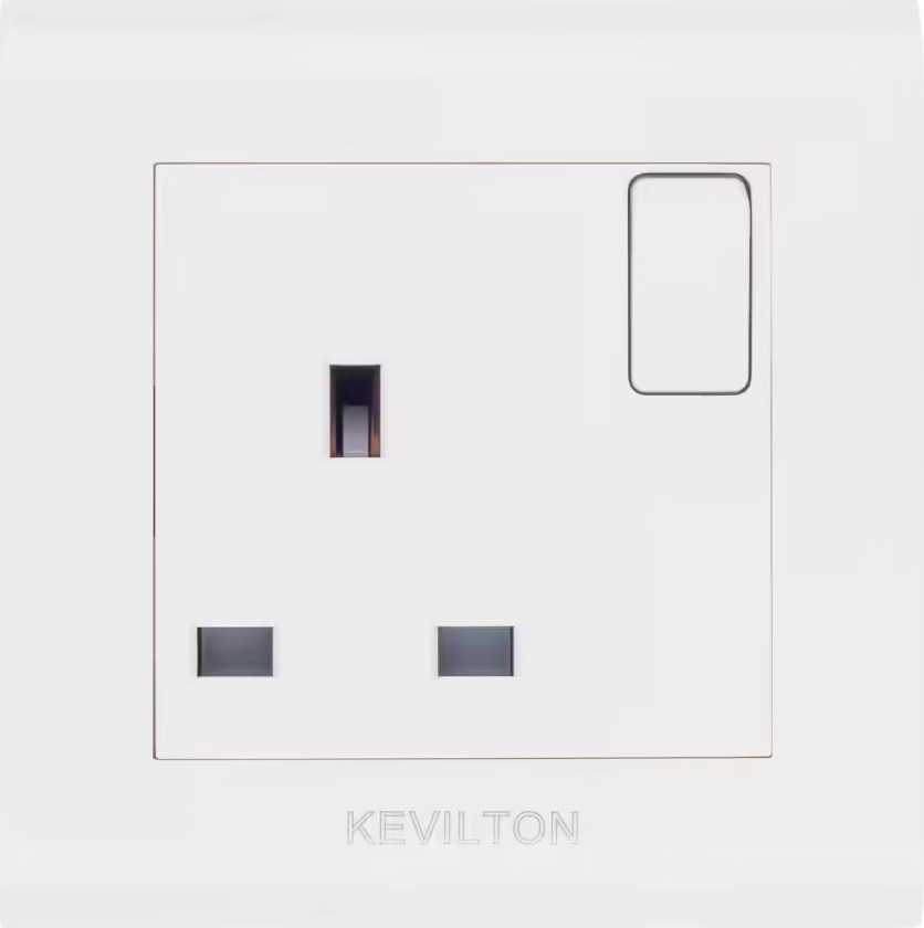 13A Socket-Modular Series-White-Kevilton