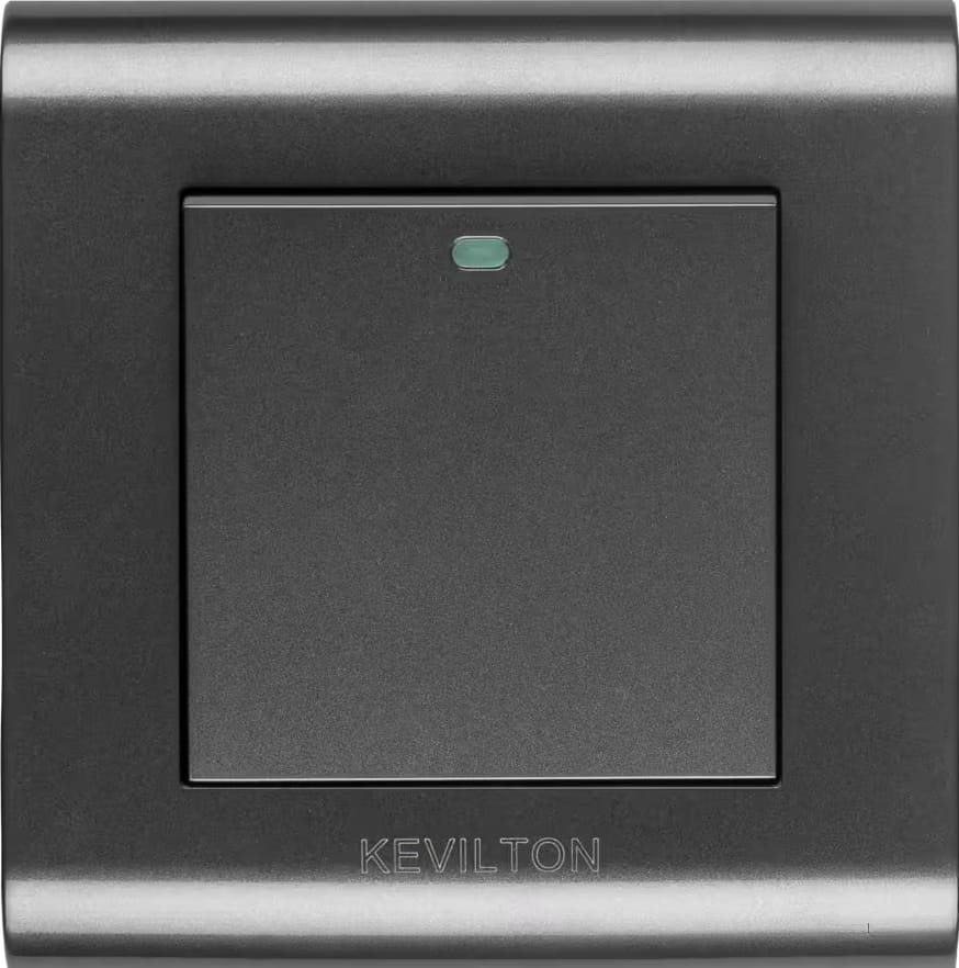 Home 1 Gang 1 Way Switch-Modular Series-Black-Kevilton
