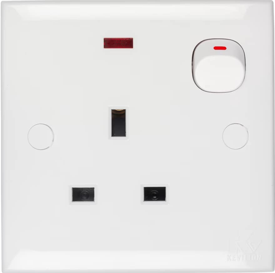 13A Socket-With Neon-White Series-Kevilton