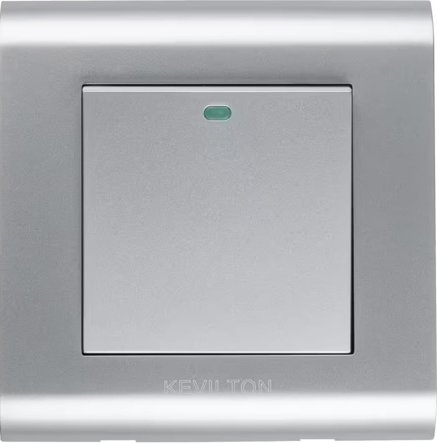 Home 1 Gang 1 Way Switch-Modular Series-Silver-Kevilton