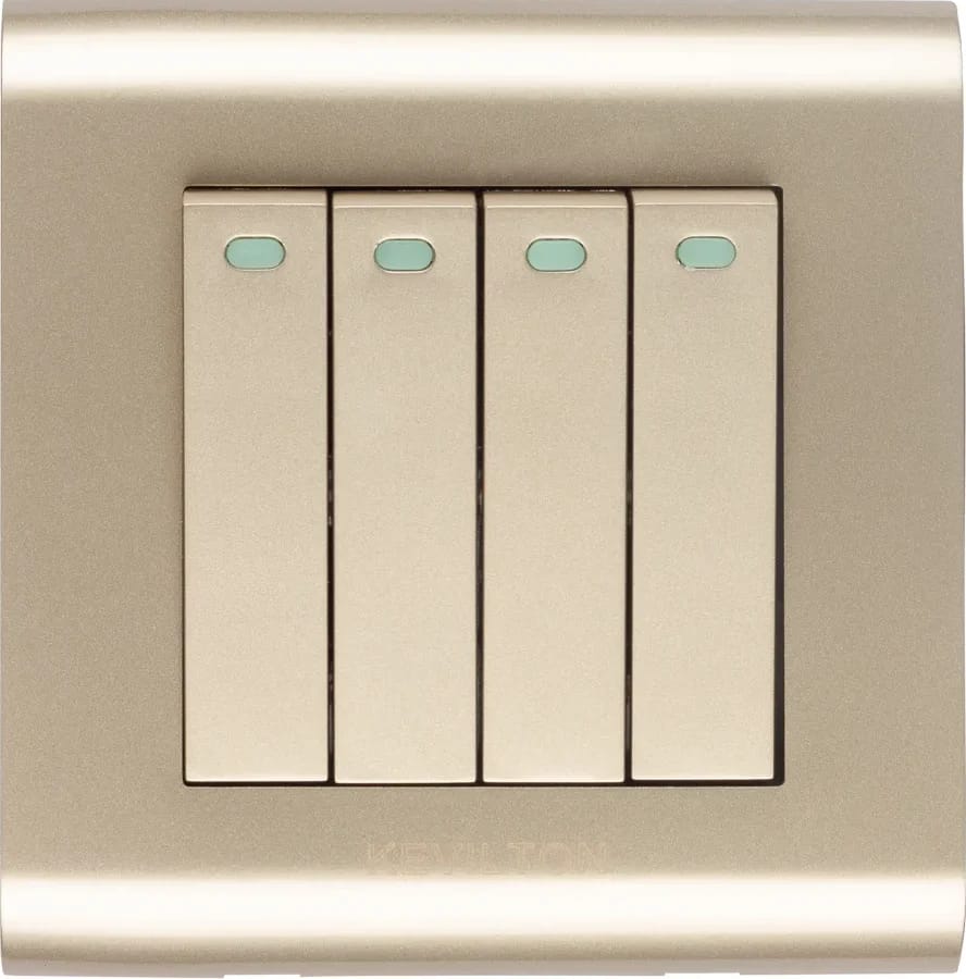 4 Gang 2 Way Switch-Modular Series-Gold-Kevilton