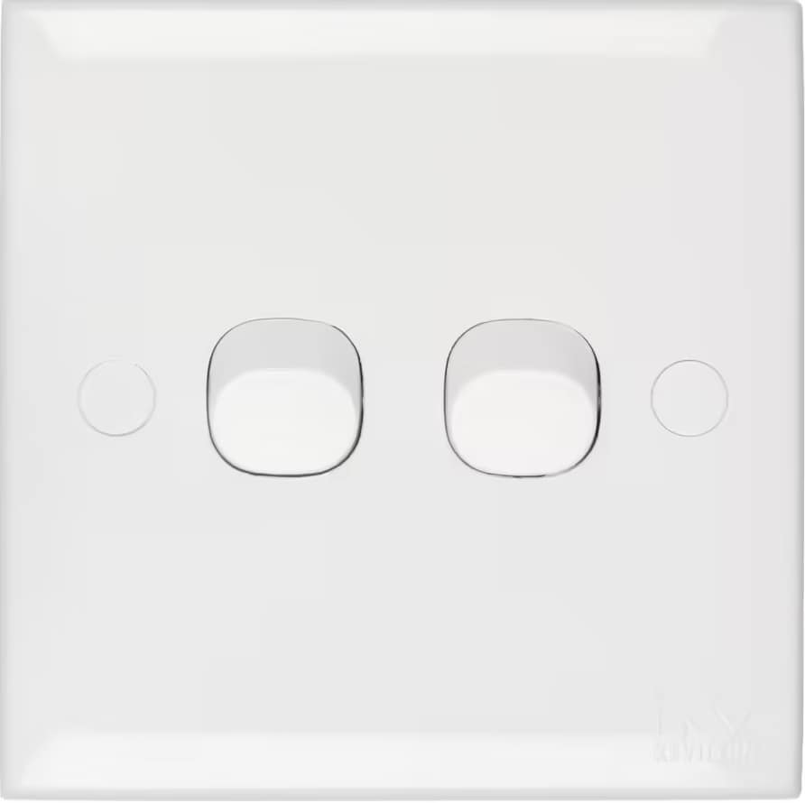 Home 2 Gang 1 Way Switch-White Series-Kevilton