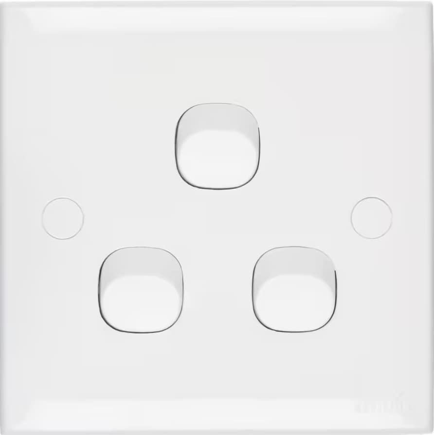 Home 3 Gang 1 Way Switch-White Series-Kevilton