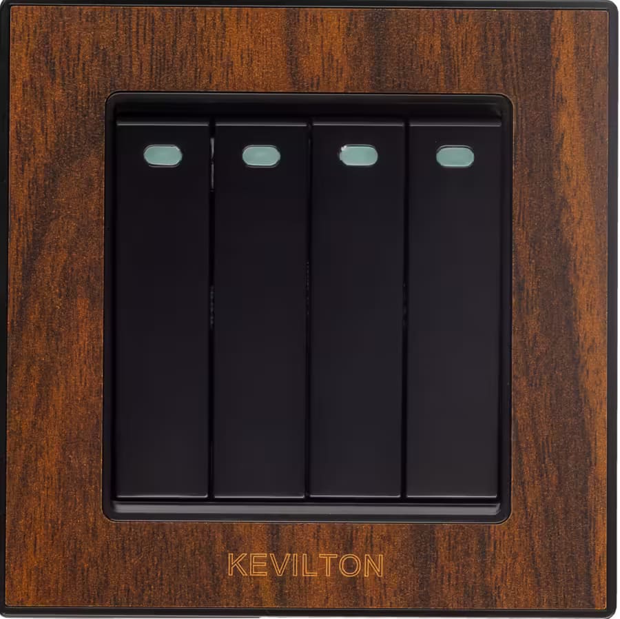 Home 4 Gang 1 Way Switch-Nature Series-Kumbuk-Kevilton