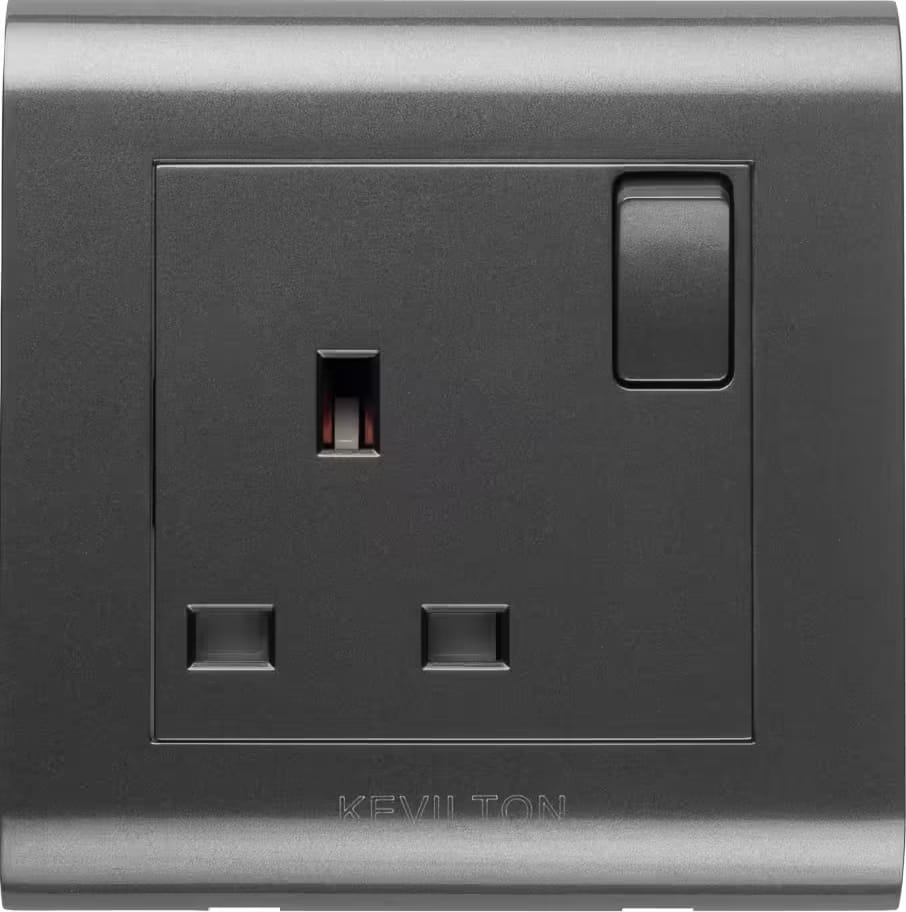 13A Socket-Modular Series-Black-Kevilton