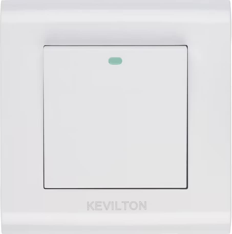 Home 1 Gang 1 Way Switch-Modular Series-White-Kevilton