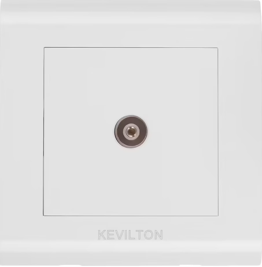 TV Antenna Socket-Modular Series-White-Kevilton