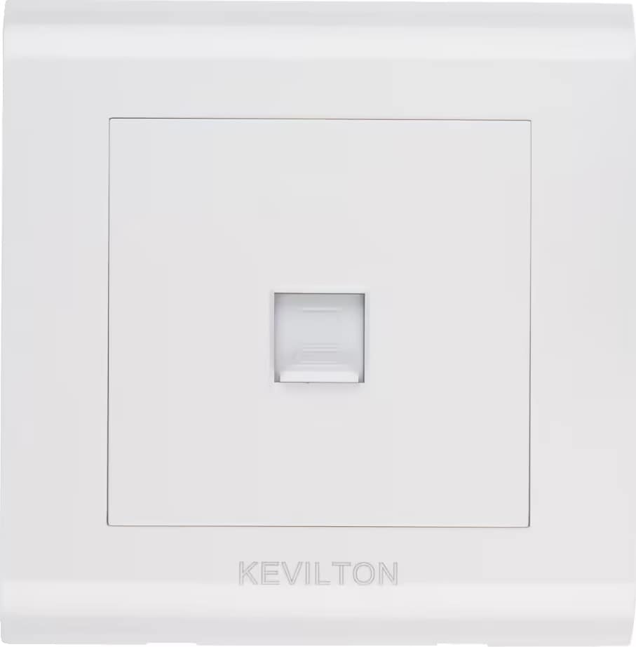 Telephone Socket-Modular Series-White-Kevilton