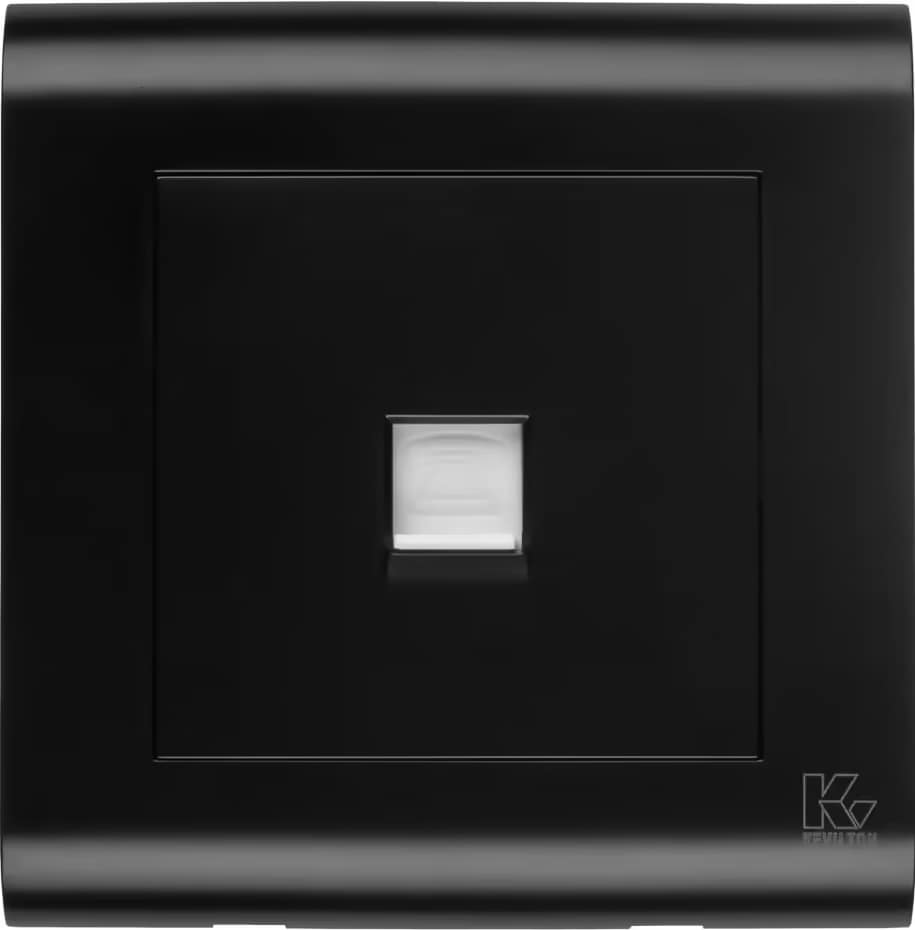 CAT 6 Data Socket-Modular Series-Jet Black-Kevilton