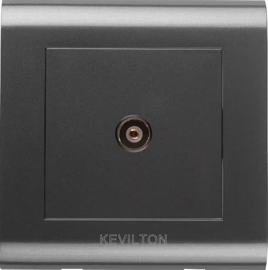 TV Antenna Socket-Modular Series-Black-Kevilton
