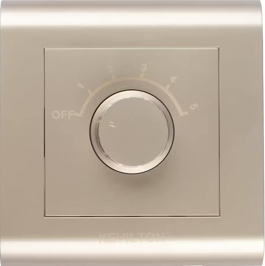 5 Steps Hum Free Fan Controller-Modular Series-Gold-Kevilton