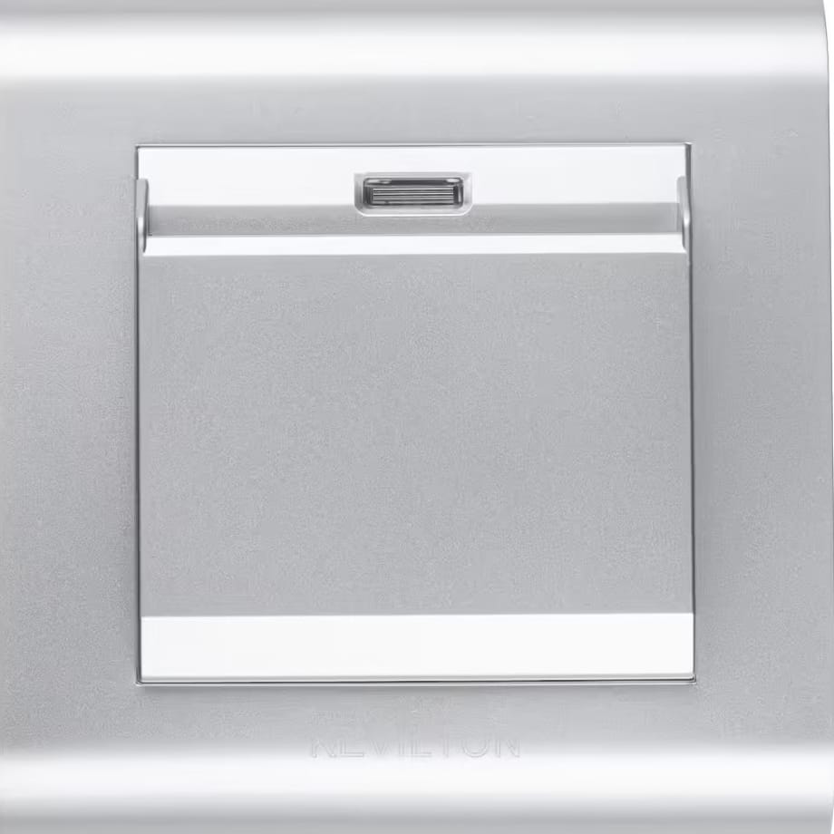 Key Card Switch-Modular Series-Silver-Kevilton