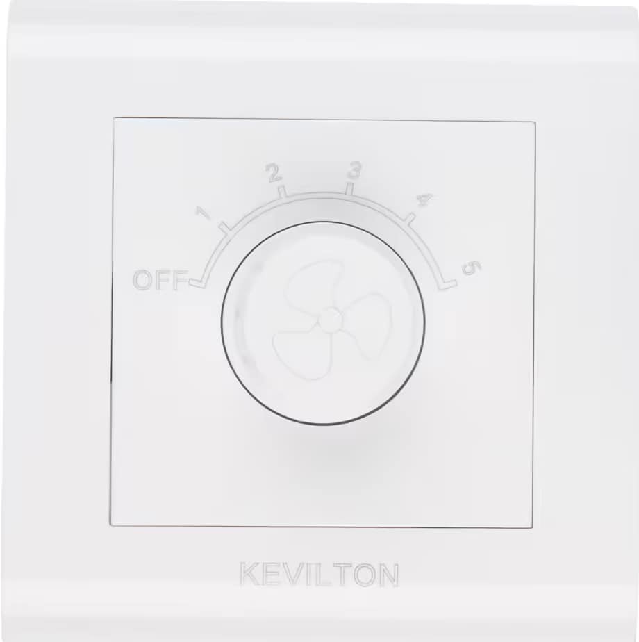 5 Steps Hum Free Fan Controller-Modular Series-White-Kevilton