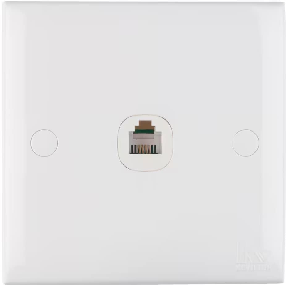 Telephone Socket-4Line-White Series-Kevilton