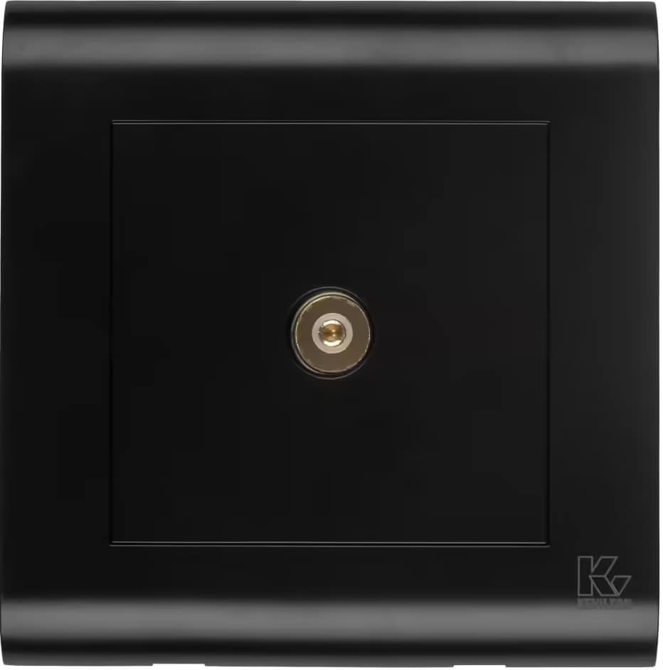 TV Antenna Socket-Modular Series-Jet Black-Kevilton