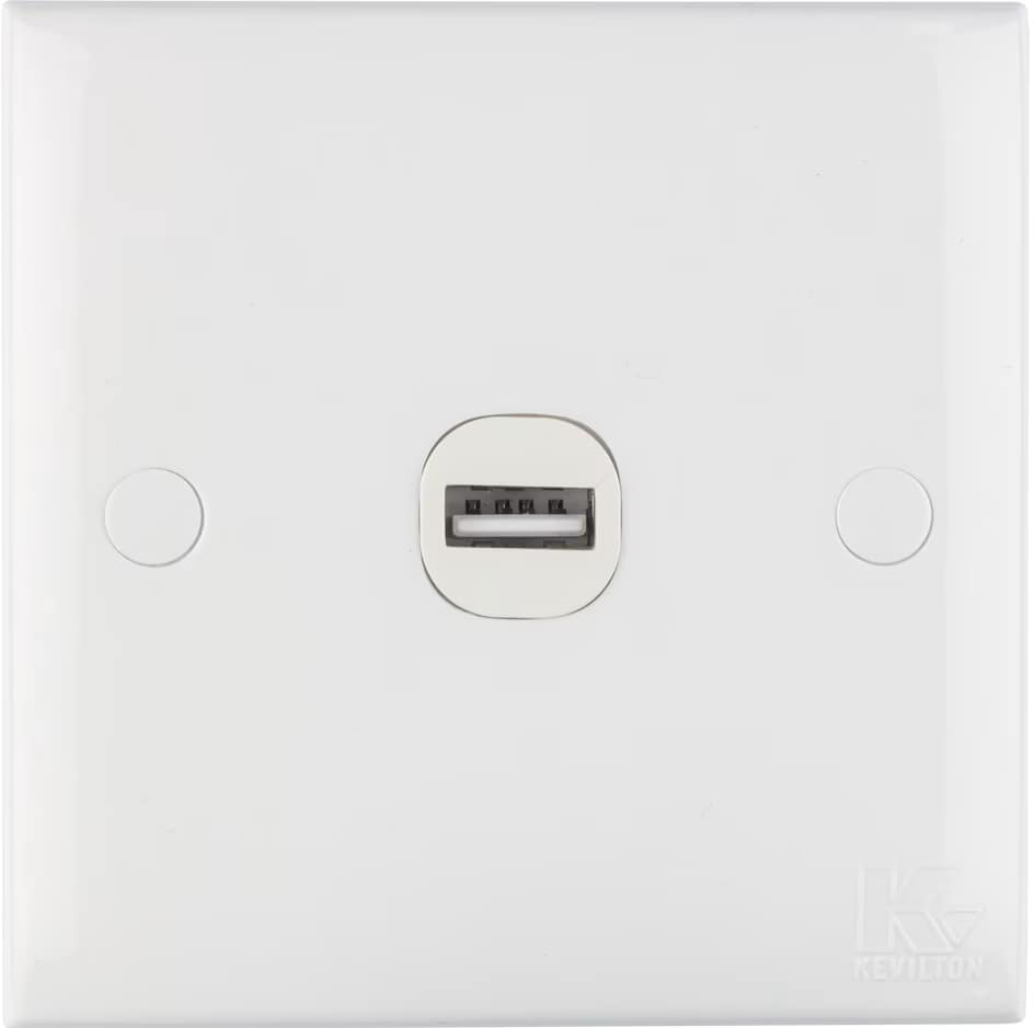 1A USB Charger Socket-White Series-Kevilton 1A USB socket