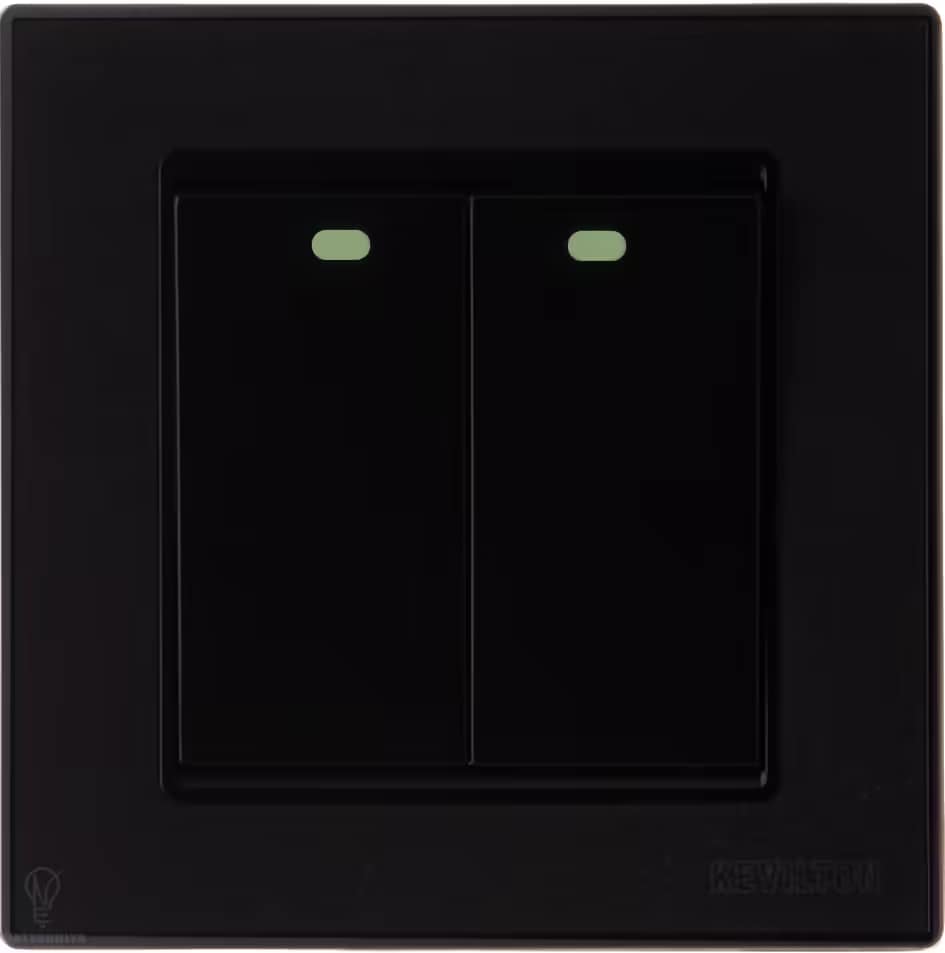 Home 2 Gang 1 Way Switch-Nature Series-Deep (Black)-Kevilton