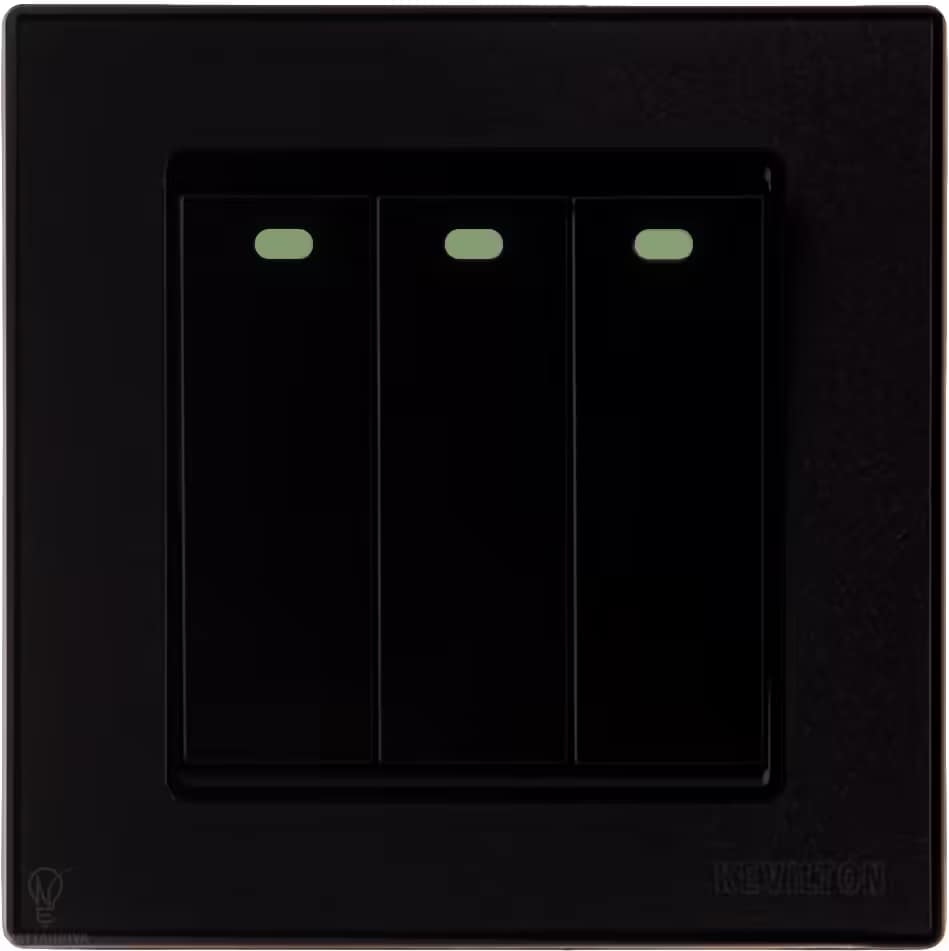 3 Gang 2 Way Switch-Nature Series-Deep (Black)-Kevilton