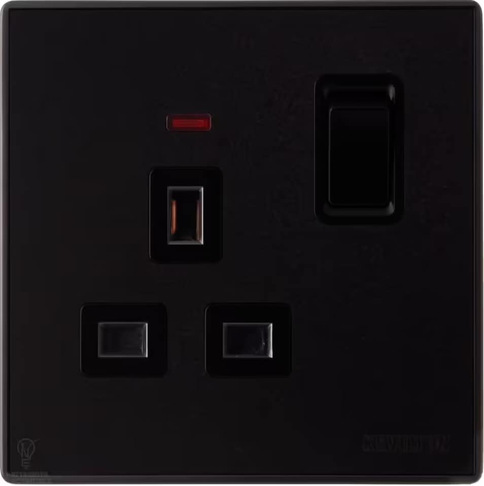 13A Socket with Neon-Nature Series-Deep (Black)-Kevilton