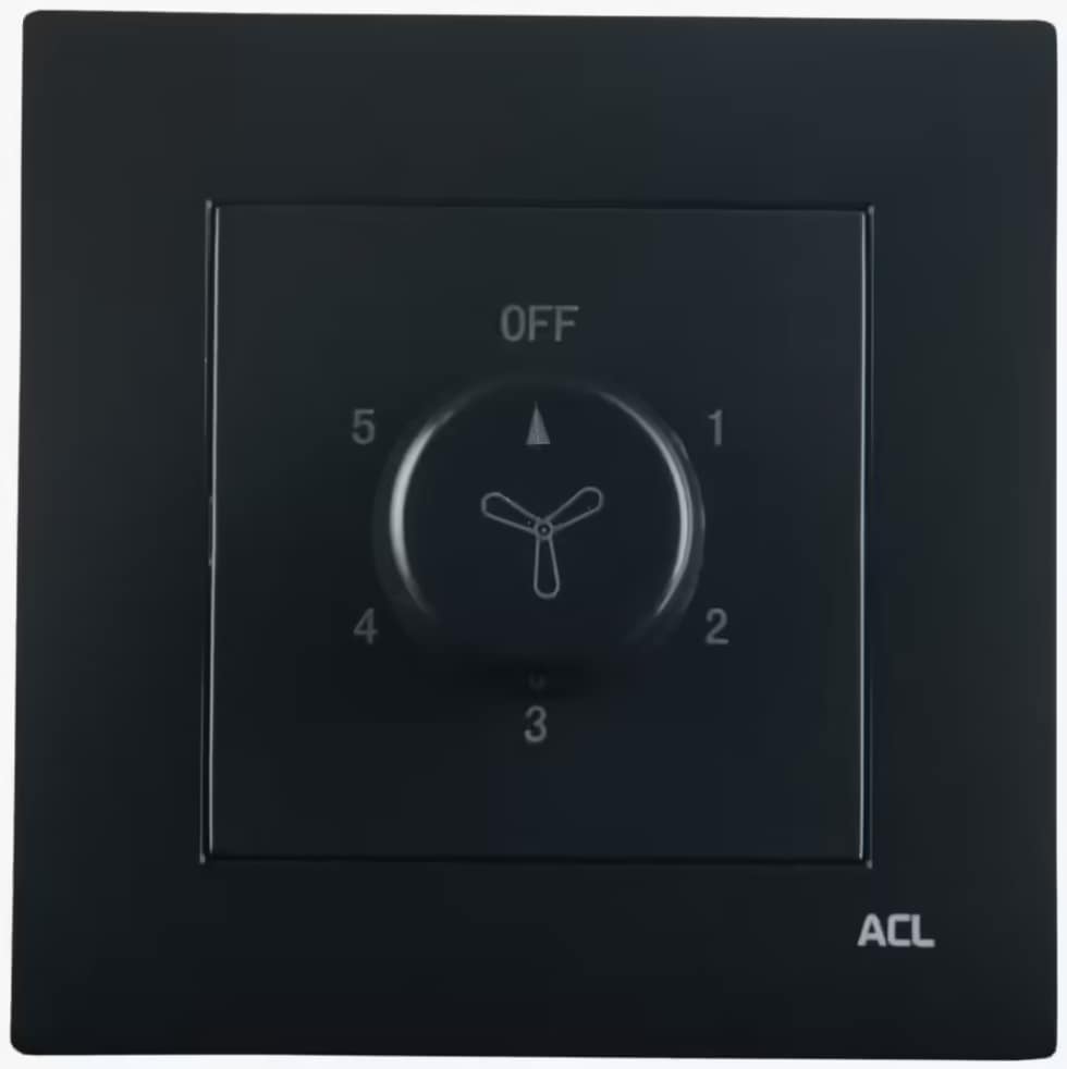 5 Steps Fan Controller-Elegance Series-Black-ACL